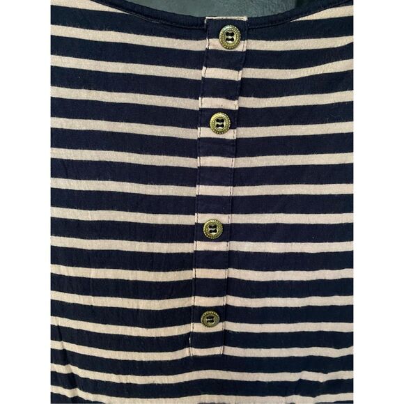 Vila Clothes Flow Dress in Major Blue/Light Pearl Striped, Size Small, Italian - Picture 6 of 11